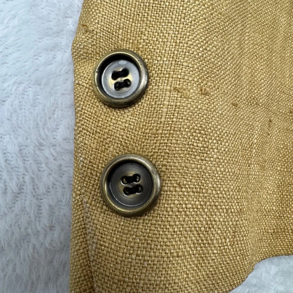 Hudson's Men's Store Silk Blazer Mens 40R Tan Vintage Two Button Sport‎ Coat
